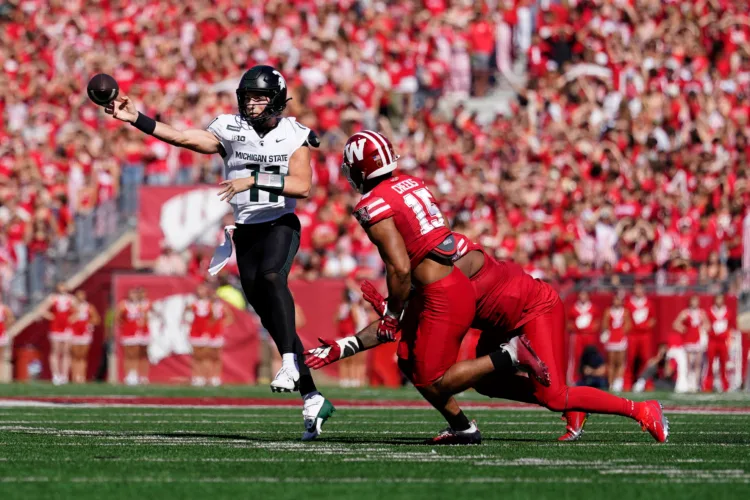 Colton Joseph accounts for 4 touchdowns and Wisconsin routs Michigan State 31-3